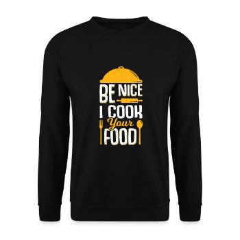 Chef Chef Food Chef Gift - Unisex Sweatshirt - black - Front - Alina (178cm) & Michal (187cm)