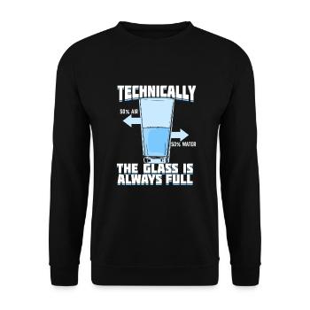 Physics Chemistry Physicists Chemist Gift - Unisex Sweatshirt - black - Front - Alina (178cm) & Michal (187cm)