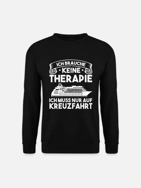 Kreuzfahrt Urlaub Therapie Kreuzfahrtschiff Deko - Unisex Pullover - Schwarz