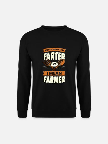Funny farmer farm farmer gift - Unisex Sweatshirt - black