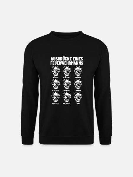 Feuerwehrhelm Ausdrücke Feuerwehr Kleidung - Unisex Pullover - Schwarz
