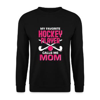 Hockey Mama Hockeyspieler Mutter Geschenk - Unisex Pullover - Schwarz - Vorne - Alina (178cm) & Michal (187cm)