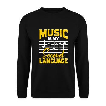 Music Musicians Music School Music Teacher Gift - Unisex Sweatshirt - black - Front - Alina (178cm) & Michal (187cm)