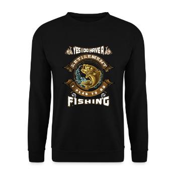 Pêche Fish Lover Fish vêtements de poisson - Sweat-shirt Unisexe - noir - Devant - Alina (178cm) & Michal (187cm)