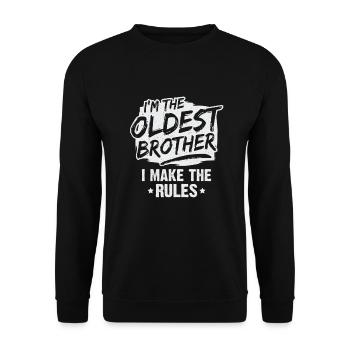 Drôle de frères Frères Aînés Cadeau - Sweat-shirt Unisexe - noir - Devant - Alina (178cm) & Michal (187cm)