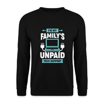 Drôle d’ordinateur de soutien informatique cadeau de soutien - Sweat-shirt Unisexe - noir - Devant - Alina (178cm) & Michal (187cm)