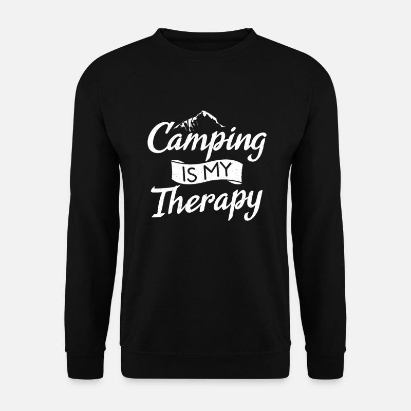 Camping is my Therapy - Sweat-shirt Unisexe - noir