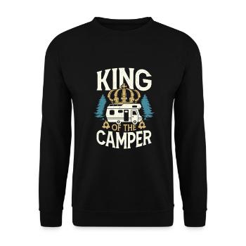 Camping Motorhome Motorhome Camper Gift - Unisex Sweatshirt - black - Front - Alina (178cm) & Michal (187cm)