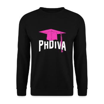 Lustiges Promotion Doktorin Doktortitel Geschenk - Unisex Pullover - Schwarz - Vorne - Alina (178cm) & Michal (187cm)