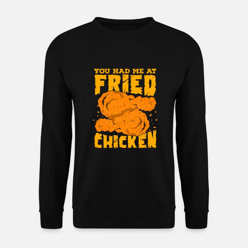 Fried Chicken Essen Geschenk - Unisex Pullover - Schwarz