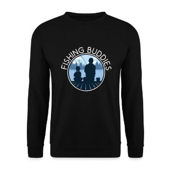 Pêche buddies fille père - Sweat-shirt Unisexe - noir - Devant - Alina (178cm) & Michal (187cm)