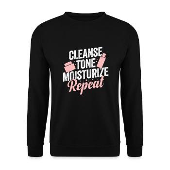 Kosmetikerin Kosmetik Make-up Artist Geschenk - Unisex Pullover - Schwarz - Vorne - Alina (178cm) & Michal (187cm)