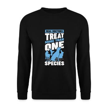 Veterinarian Veterinarian Veterinary Gift - Unisex Sweatshirt - black - Front - Alina (178cm) & Michal (187cm)