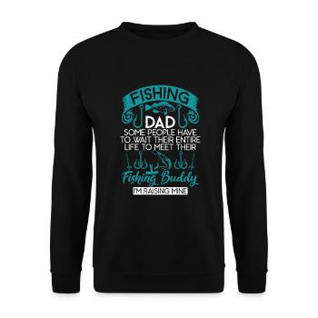 Angel Vater Papa und Sohn Geschenkidee Mann - Unisex Pullover - Schwarz - Vorne - Alina (178cm) & Michal (187cm)