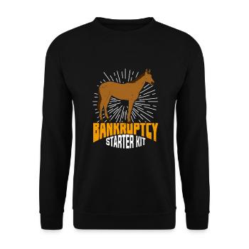 Funny Horse Horse Owner Rider Gift - Unisex Sweatshirt - black - Front - Alina (178cm) & Michal (187cm)