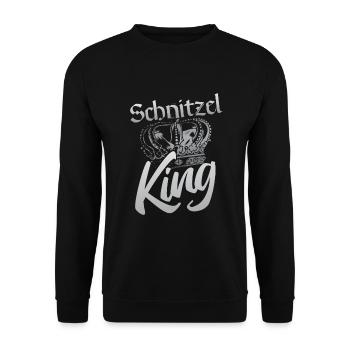 Schnitzel King - Unisex Pullover - Schwarz - Vorne - Alina (178cm) & Michal (187cm)
