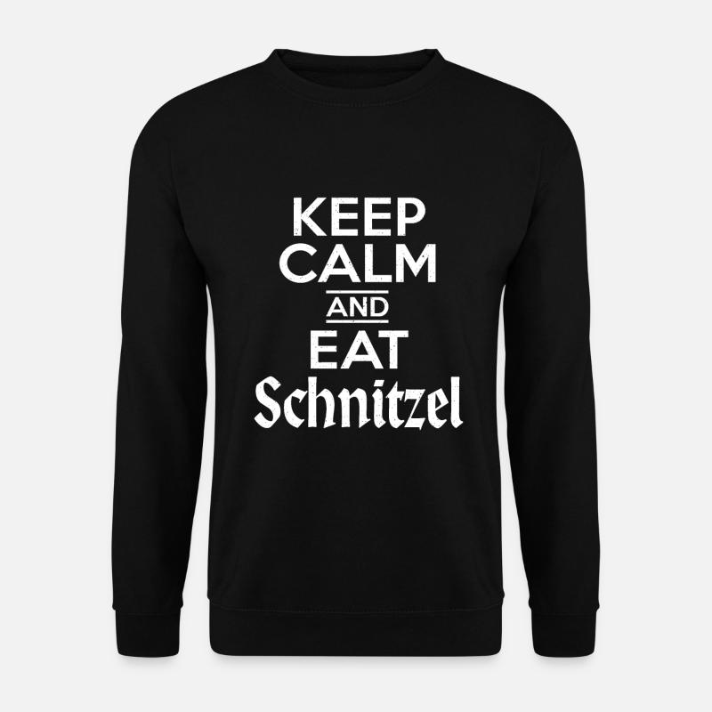 Keep Calm and eat Schnitzel - Unisex Pullover - Schwarz