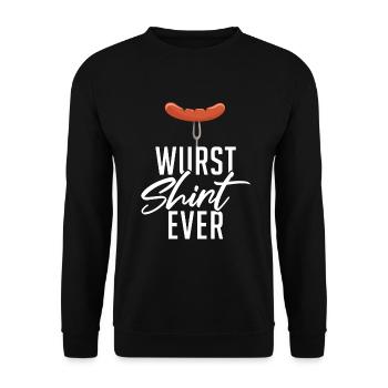 Sausage Shirt ever - Unisex Sweatshirt - black - Front - Alina (178cm) & Michal (187cm)