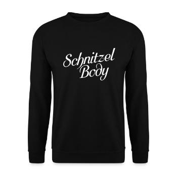 Schnitzel Body - Unisex Sweatshirt - black - Front - Alina (178cm) & Michal (187cm)