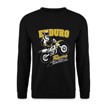 Enduro Hors-route - Sweat-shirt Unisexe - noir - Devant - Alina (178cm) & Michal (187cm)
