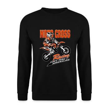 Kinder Motocross - KIDS MX - Unisex Sweatshirt - black - Front - Alina (178cm) & Michal (187cm)