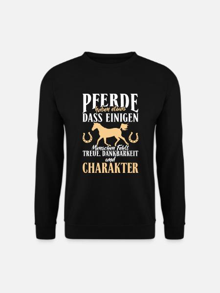 Pferde sind die besseren Menschen - Unisex Pullover - Schwarz