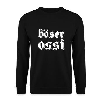 Böser Ossi - Unisex Pullover - Schwarz - Vorne - Alina (178cm) & Michal (187cm)