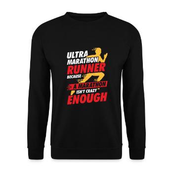 Ultramarathon Sport Ultramarathon Runner Gift - Unisex Sweatshirt - black - Front - Alina (178cm) & Michal (187cm)