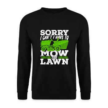 Tondeuse à gazon fauchage jardin jardin cadeau - Sweat-shirt Unisexe - noir - Devant - Alina (178cm) & Michal (187cm)