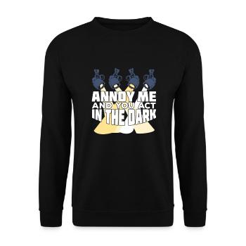 Technicien de l’éclairage Éclairage Cadeau - Sweat-shirt Unisexe - noir - Devant - Alina (178cm) & Michal (187cm)