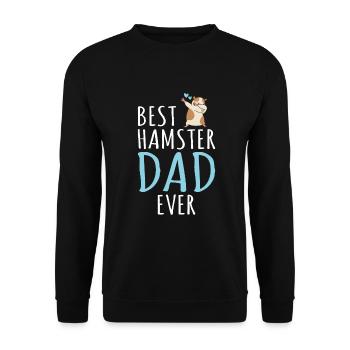 Best Hamster Dad Ever - Unisex Sweatshirt - black - Front - Alina (178cm) & Michal (187cm)