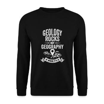 Géographie Géographie Certificat de géographie Cadeau - Sweat-shirt Unisexe - noir - Devant - Alina (178cm) & Michal (187cm)