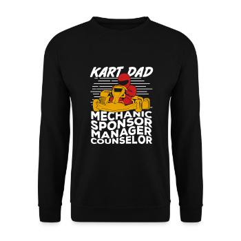 Kart Gokart Racing Papa Coureur Cadeau - Sweat-shirt Unisexe - noir - Devant - Alina (178cm) & Michal (187cm)