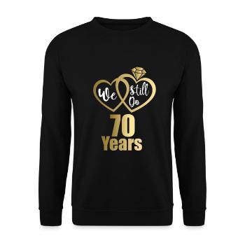 1951 Married couples Golden wedding 70th wedding anniversary - Unisex Sweatshirt - black - Front - Alina (178cm) & Michal (187cm)