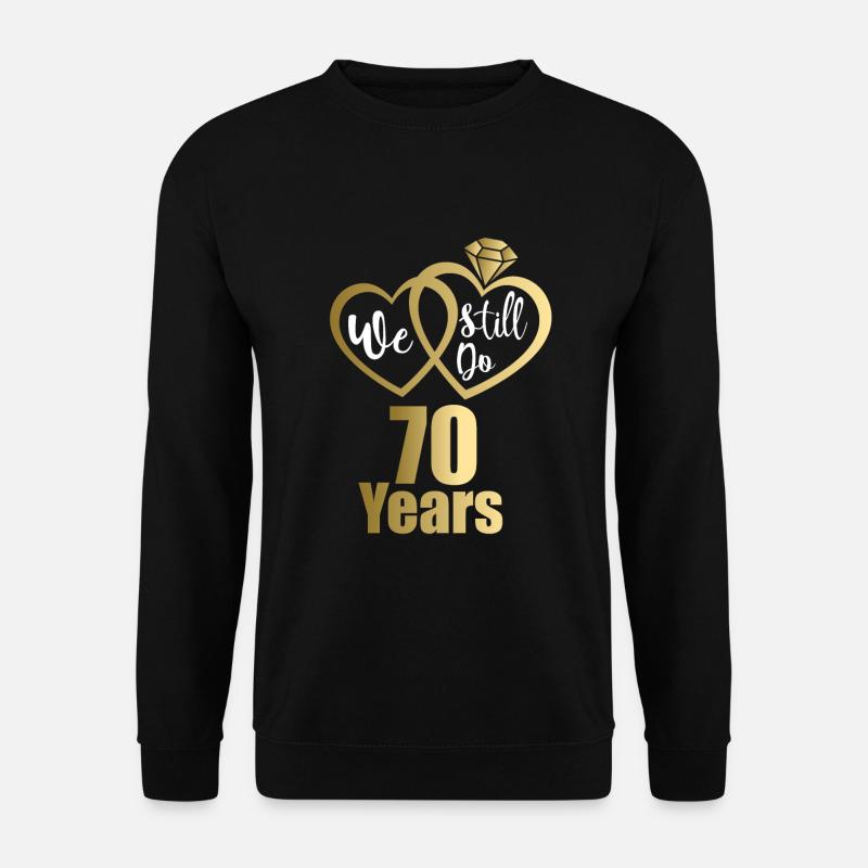 1951 Ehepaare Goldene hochzeit 70. Hochzeitstag - Unisex Pullover - Schwarz