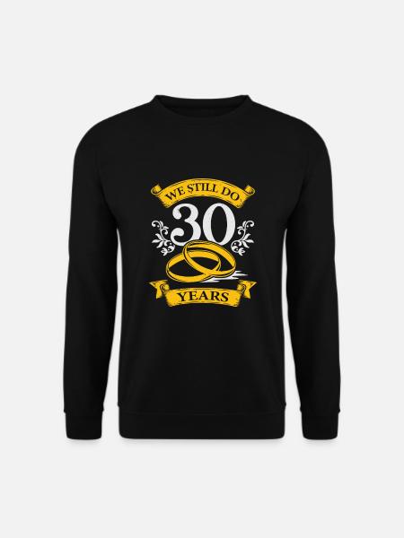 Ehepaar Jubiläum 30. Hochzeitstag Geschenk - Unisex Pullover - Schwarz