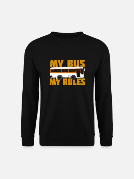 Bus Busfahrer Regeln Schulbusfahrer Geschenk - Unisex Pullover - Schwarz
