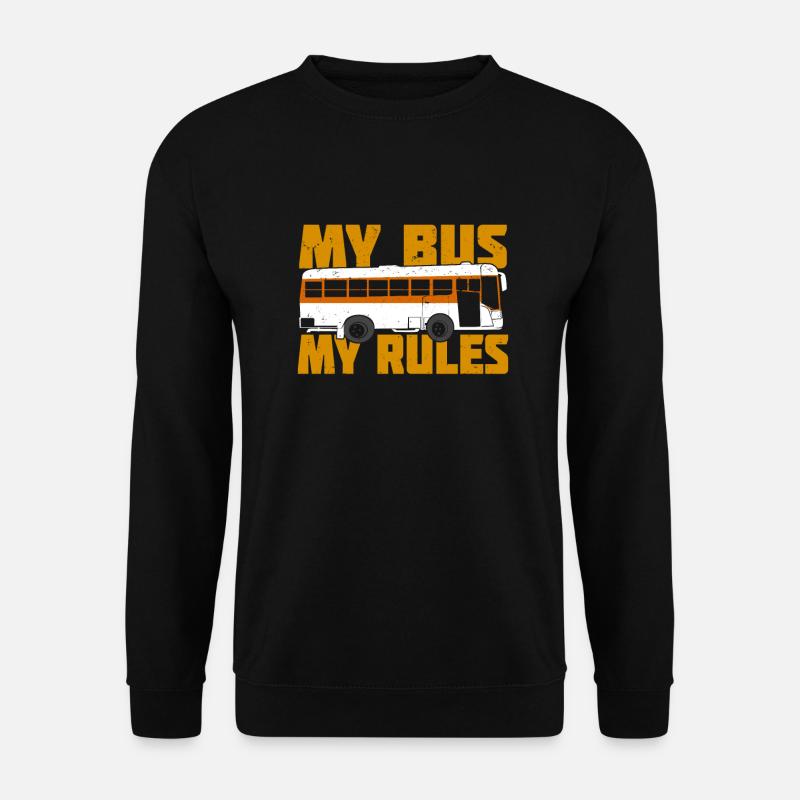 Bus Busfahrer Regeln Schulbusfahrer Geschenk - Unisex Pullover - Schwarz