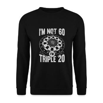 Darts Darts Darts Player 60 Birthday Gift - Unisex Sweatshirt - black - Front - Alina (178cm) & Michal (187cm)