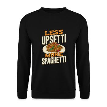 Spaghetti Bolognese Noodles Food Gift - Unisex Sweatshirt - black - Front - Alina (178cm) & Michal (187cm)