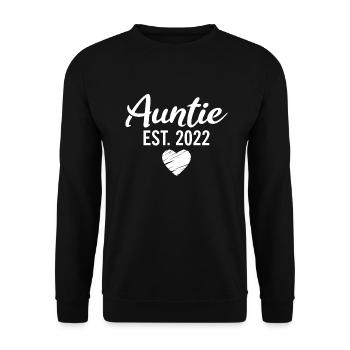 Auntie EST. 2022 - Unisex Sweatshirt - black - Front - Alina (178cm) & Michal (187cm)