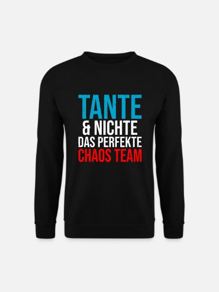 Tante & Nichte das perfekte Chaos Team - Unisex Pullover - Schwarz