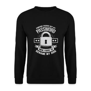 Cadeau de profession d’agent de sécurité de l’information - Sweat-shirt Unisexe - noir - Devant - Alina (178cm) & Michal (187cm)