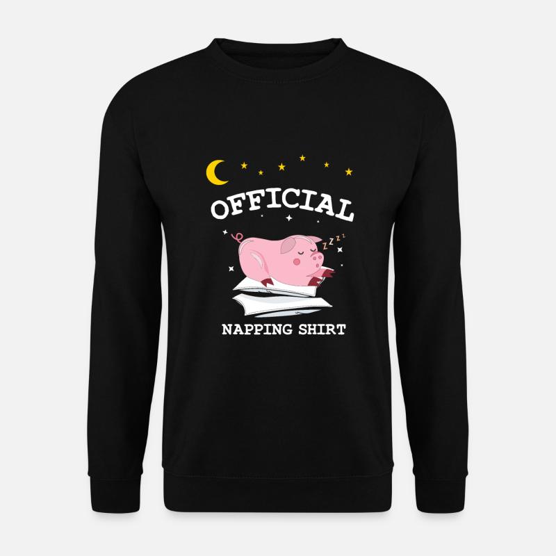 Official Sleeping Shirt - Pig - Unisex Sweatshirt - black