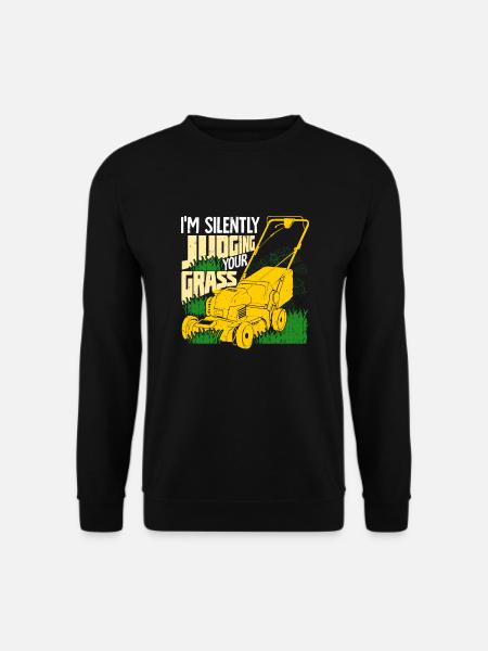 Lustiges Rasenmäher Rasen Mähen Gärtner Geschenk - Unisex Pullover - Schwarz