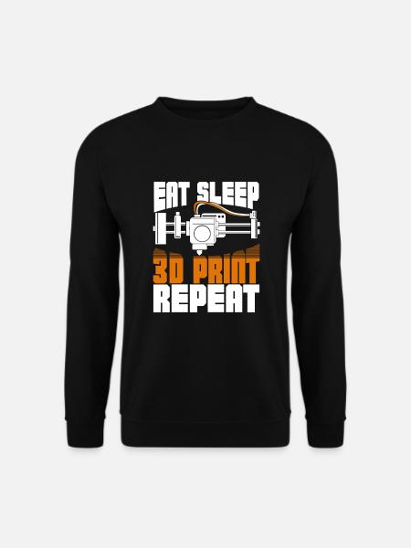 Lustiges 3-D Drucker Druck Drucken Geschenk - Unisex Pullover - Schwarz