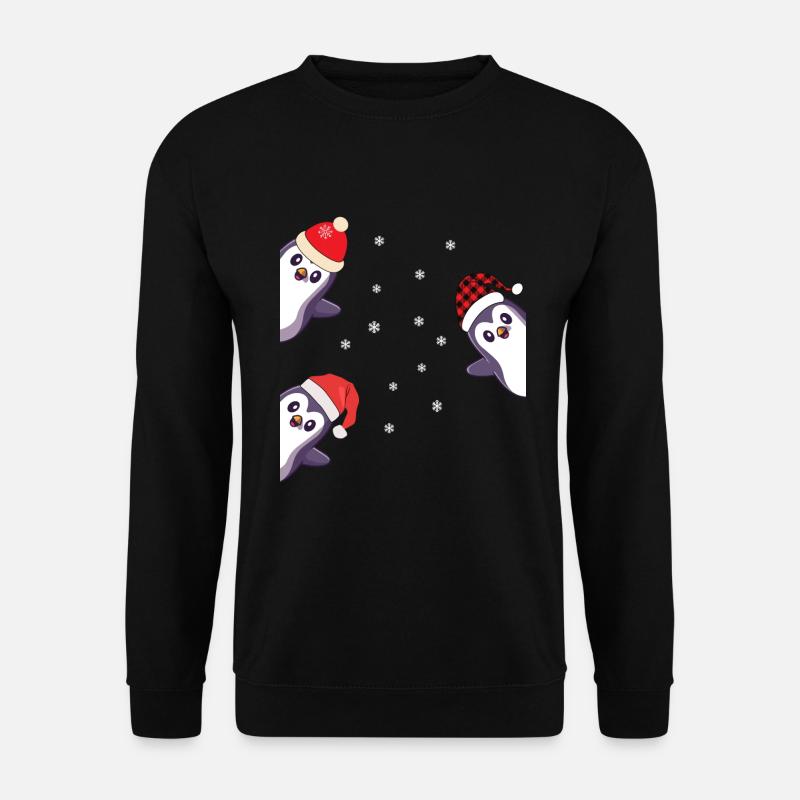 Penguin Christmas Pyjama Gift - Unisex Sweatshirt - black