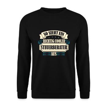 So sieht ein richtig cooler steuerberater aus - Unisex Pullover - Schwarz - Vorne - Alina (178cm) & Michal (187cm)