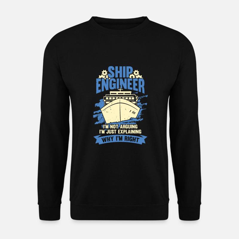 Schiffsingenieur Schiffsbauingenieur Geschenk - Unisex Pullover - Schwarz
