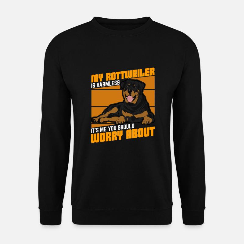 Lustiges Rottweiler Hund Geschenk - Unisex Pullover - Schwarz